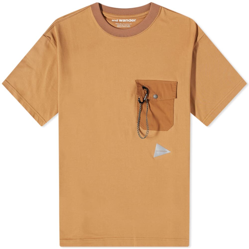 

Футболка And Wander Pocket Tee, Коричневый
