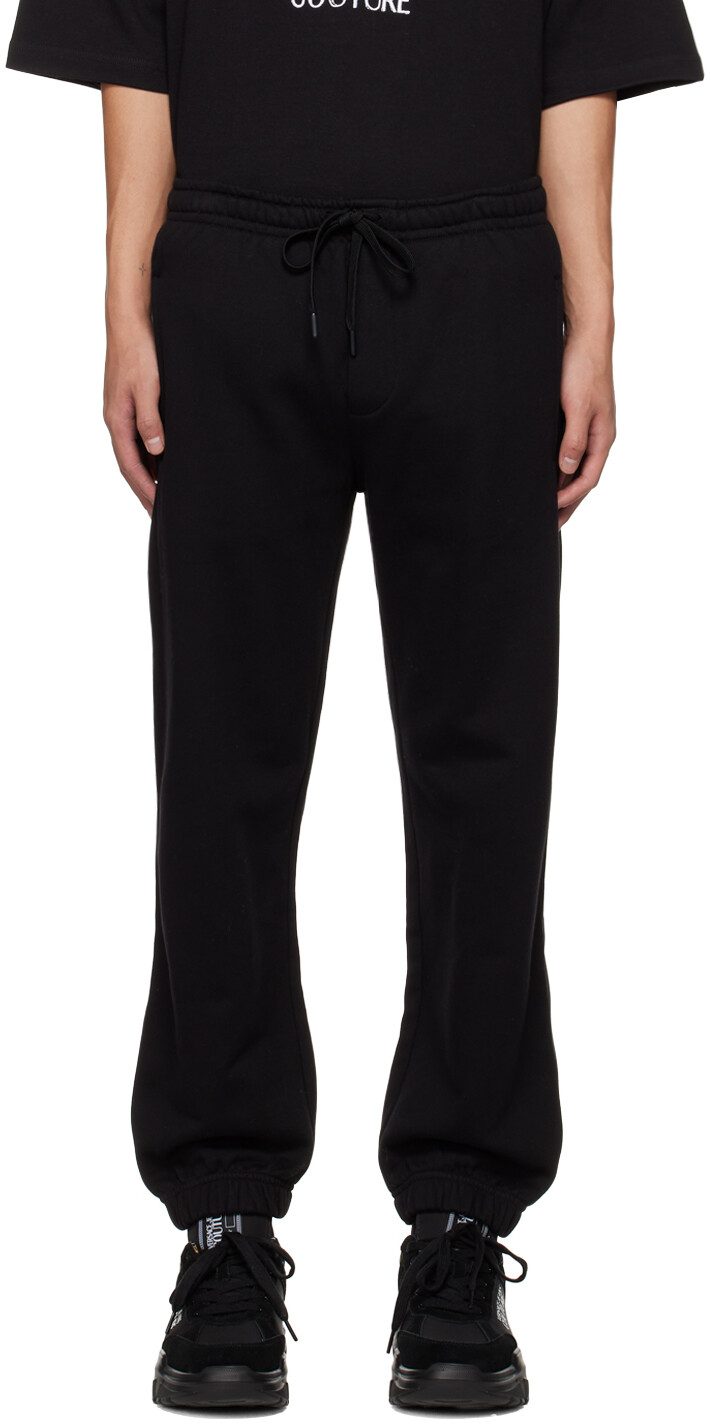 

Черные брюки для отдыха с вышивкой Versace Jeans Couture, Черный