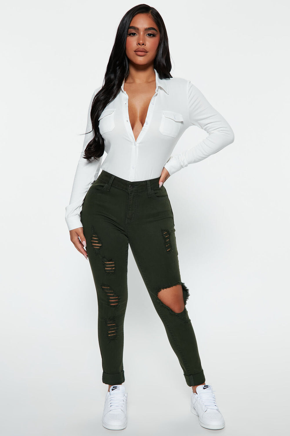 

Джинсы Fashion Nova P803P, оливковый