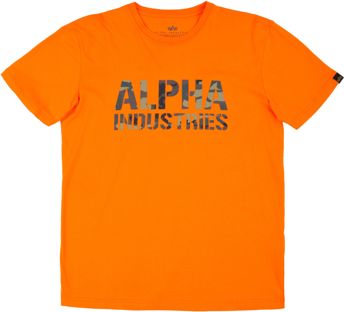 цена Футболка Alpha Industries Camo Print, оранжевая