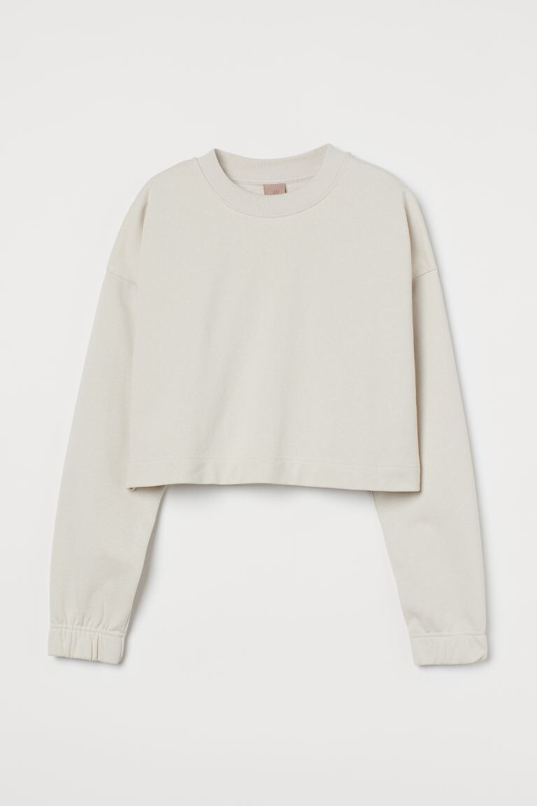 

Укороченная толстовка H&M, светло-бежевый