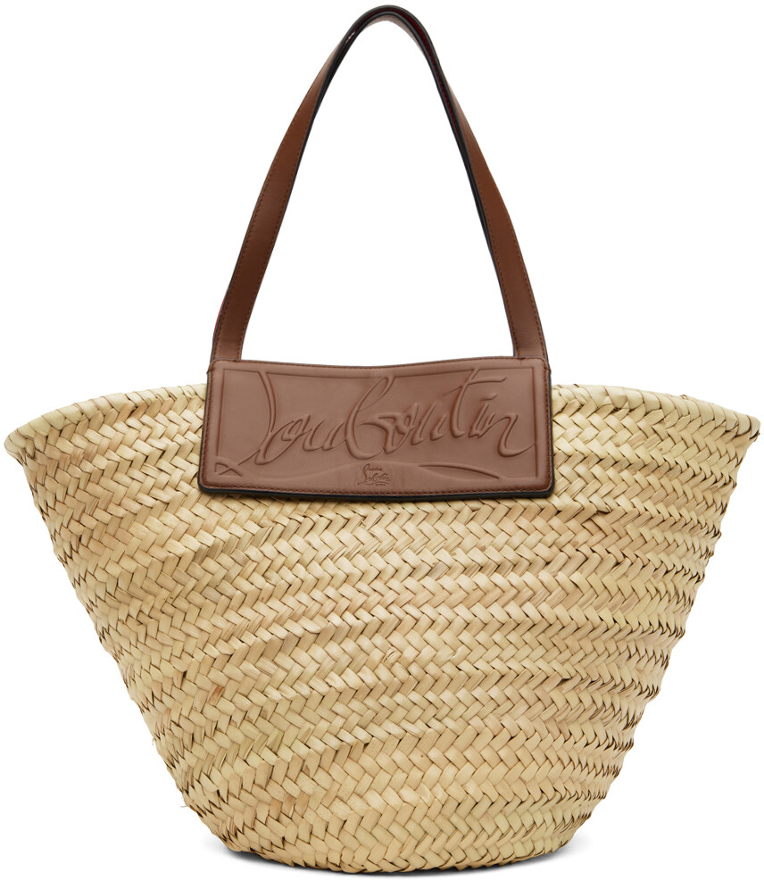 

Бежевая объемная сумка с короткими ручками Loubishore Christian Louboutin