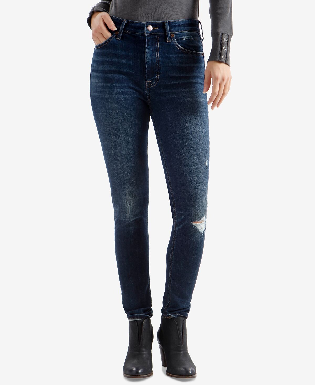 

Рваные джинсы скинни bridgette Lucky Brand, мульти