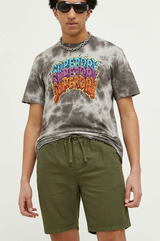 

Шорты из смесового льна Superdry, зеленый