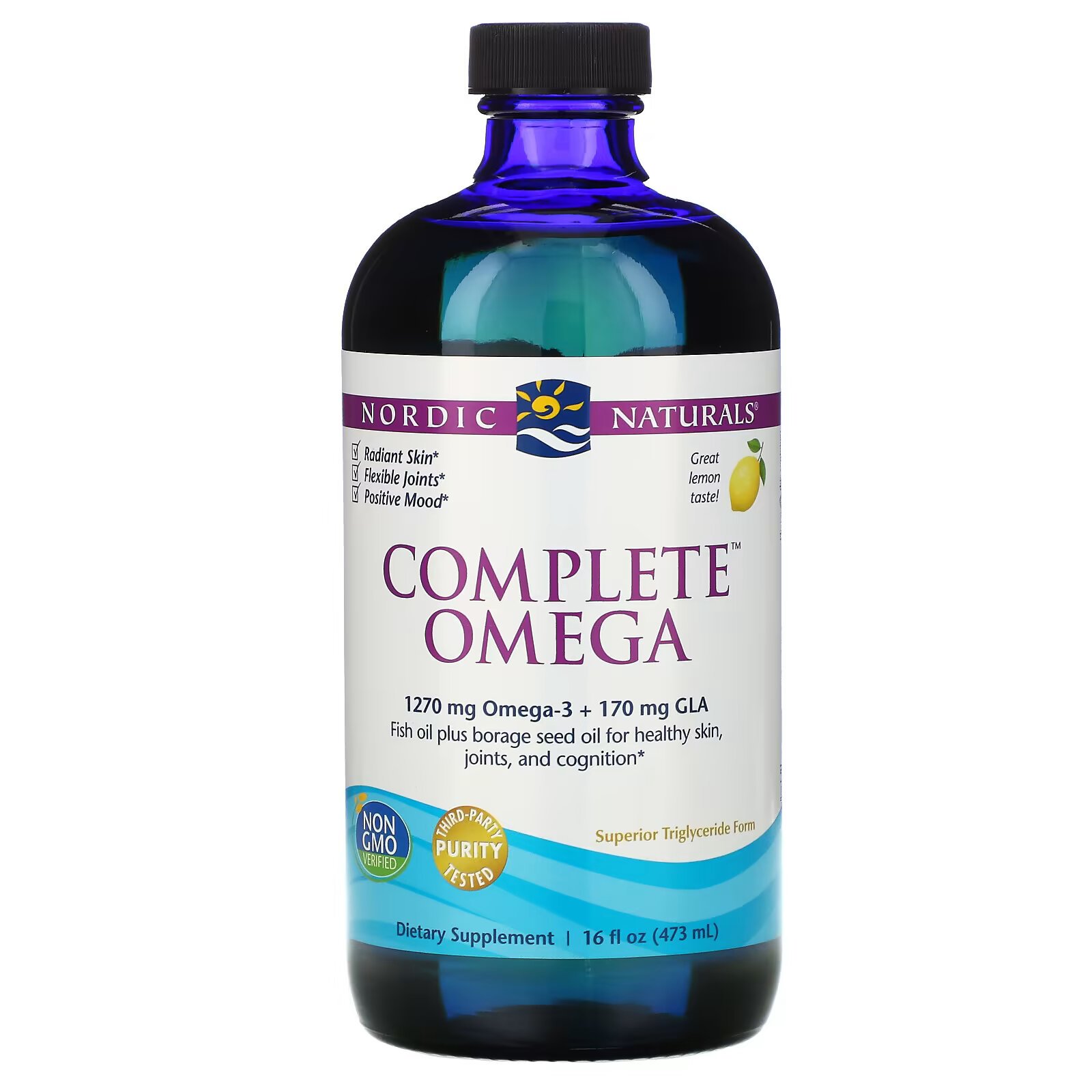 Nordic Naturals, Complete Omega, лимон, 473 мл (16 жидких унций) - фото