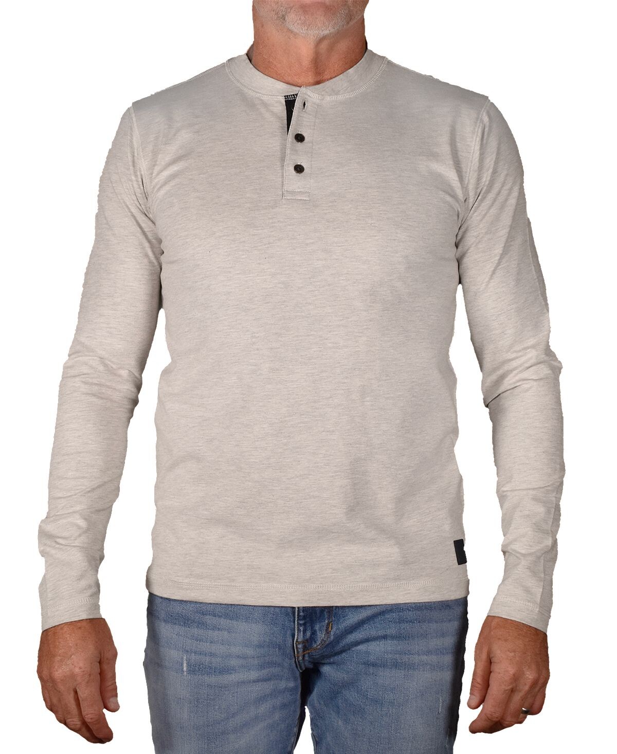 

Мужская футболка modern fit из эластичного джерси henley Vintage 1946, мульти, Серый