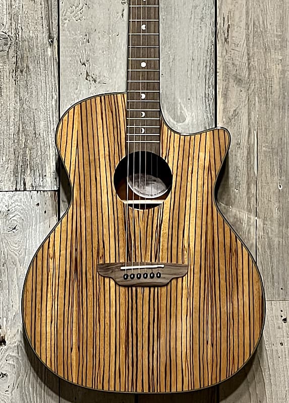 Акустическая гитара Luna Gypsy Series Exotic Gypsy ZEBRAWOOD A/E - GLOSS NATURAL, Support Small Business & buy It Here !