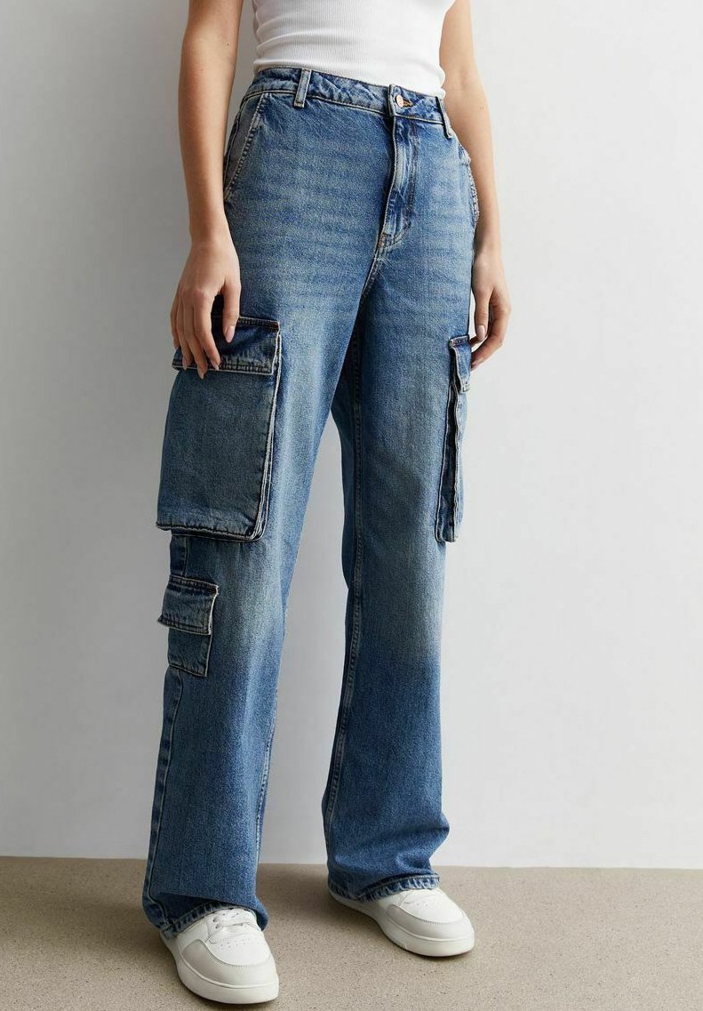 Прямые джинсы New Look, синий