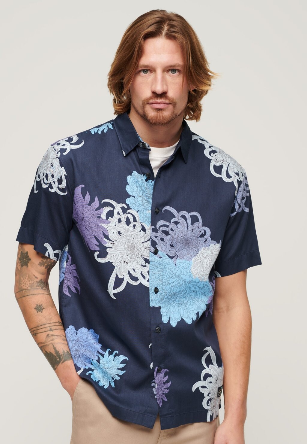 Рубашка HAWAIIAN BOX FIT Superdry, синий