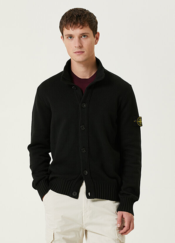 

Черный вязаный кардиган Stone Island