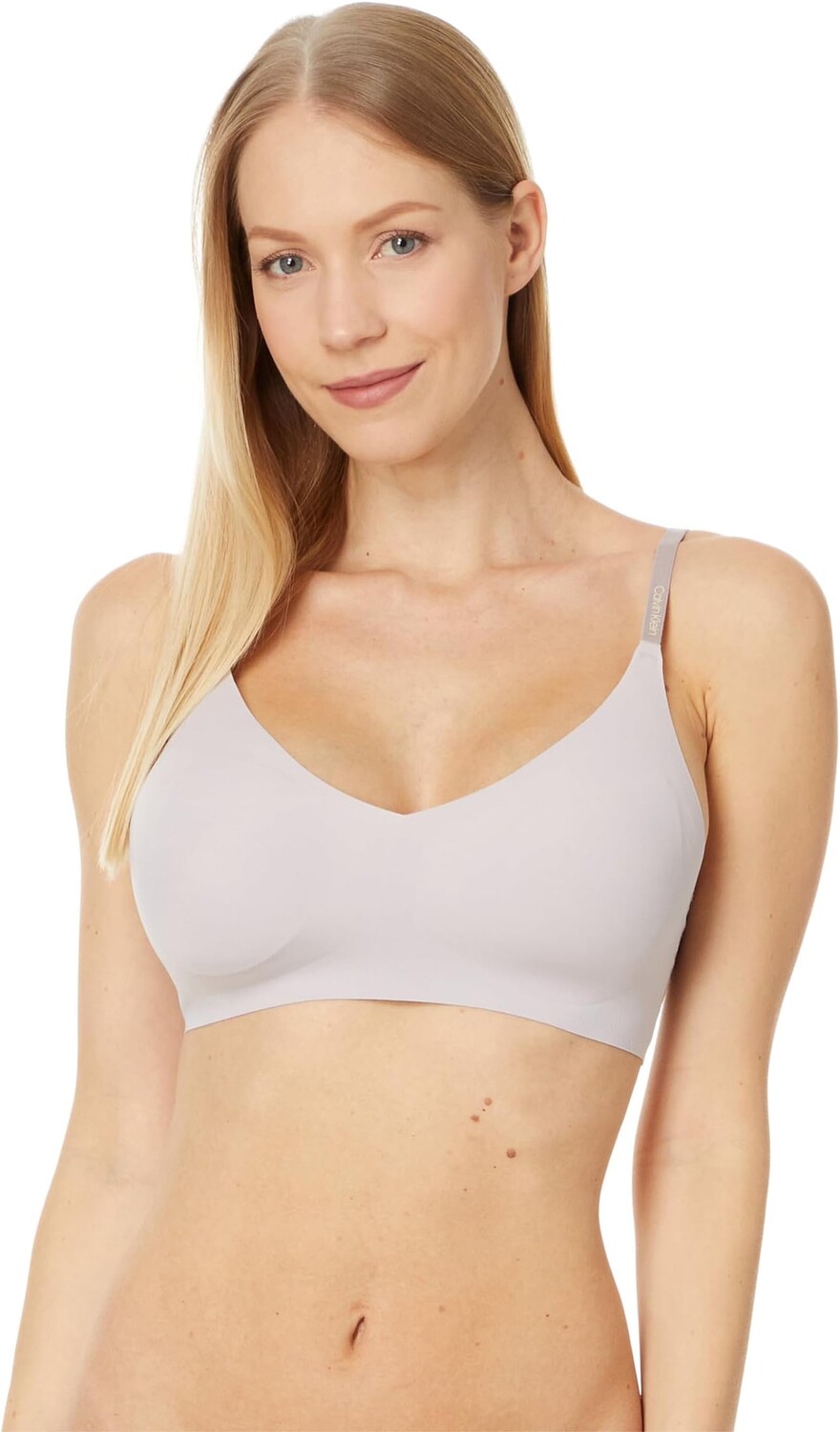 

Бюстгальтер Calvin Klein Underwear Invisibles Comfort Lightly Lined Seamless Wireless Triangle Bralette Bra, цвет Cloud Grey
