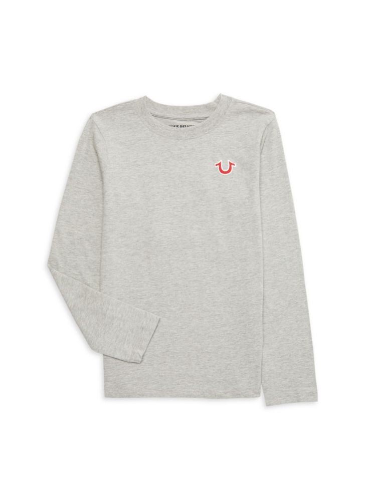 

Футболка с графичным логотипом для мальчиков True Religion, цвет Heather Grey
