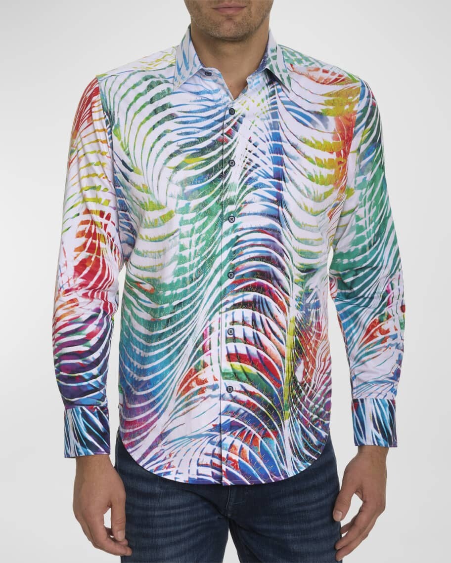 

Мужская спортивная рубашка Danceteria из эластичного хлопка Robert Graham