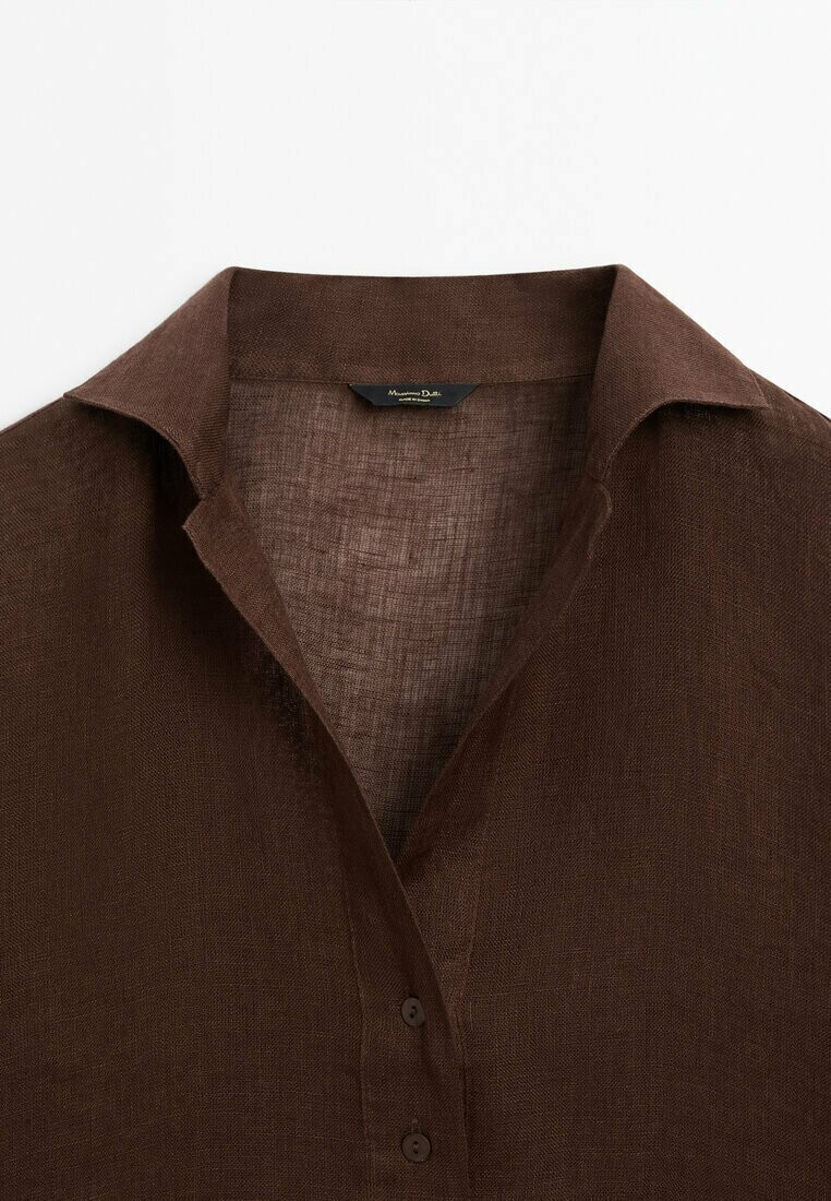 

Блуза Massimo Dutti, темно-коричневый