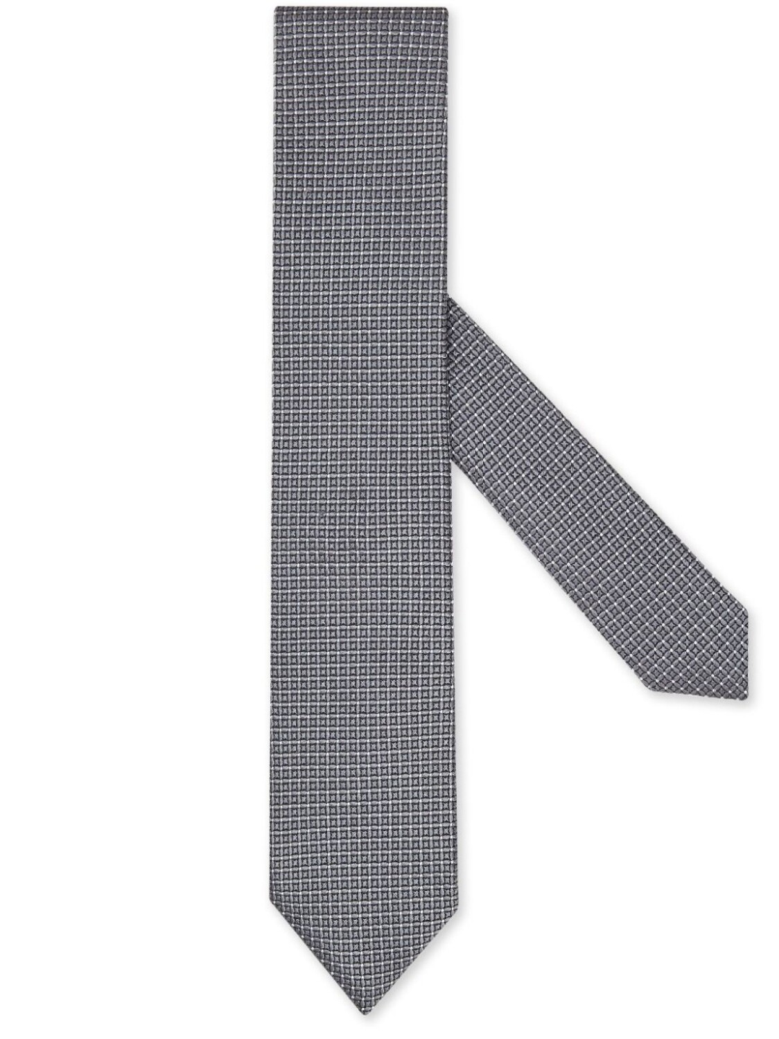 

Zegna jacquard silk tie, серый