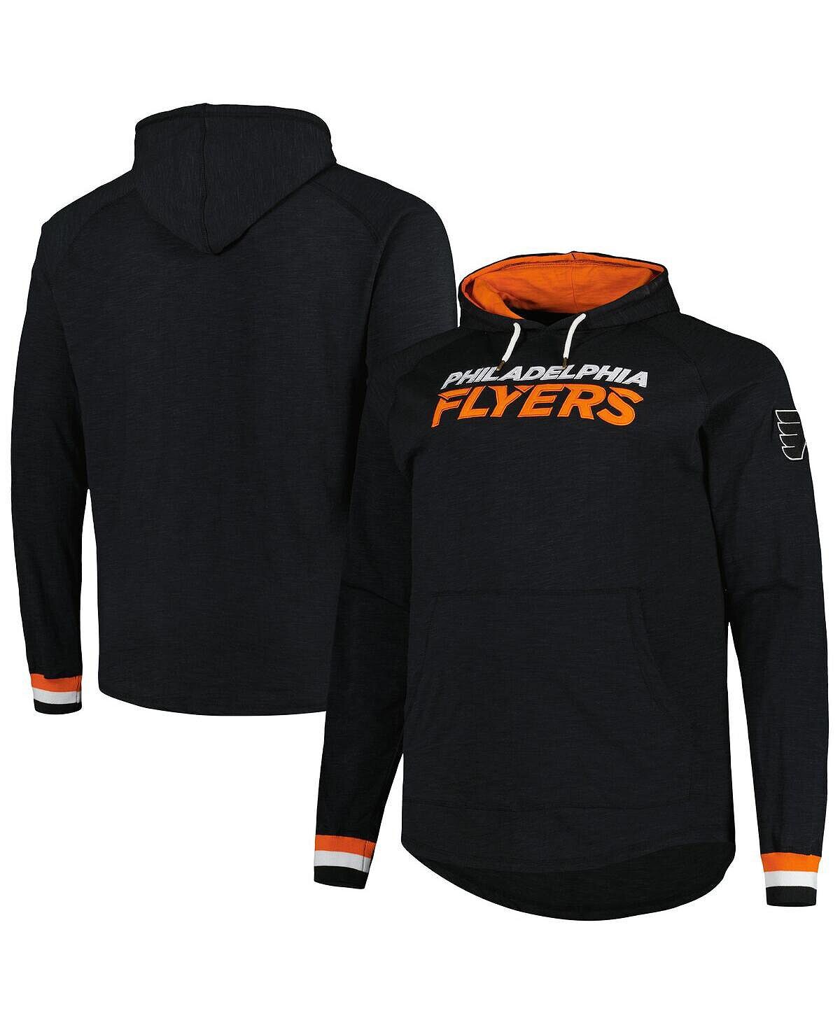 

Мужской черный пуловер с капюшоном Philadelphia Flyers Big and Tall Legendary реглан Mitchell & Ness
