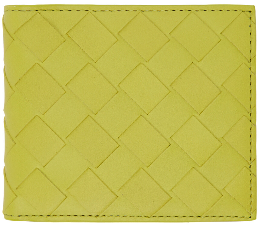 

Желтый кошелек для монет Intrecciato Bifold Bottega Veneta
