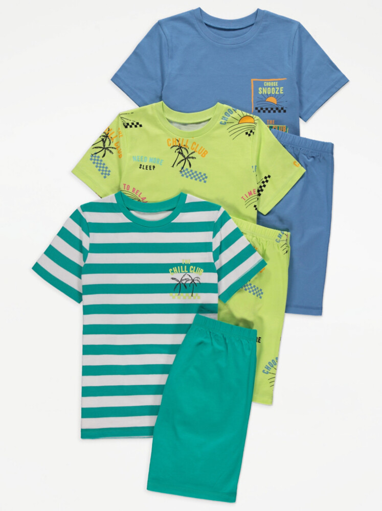 

Набор из 3 коротких пижам Chill Club Palm Tree George.