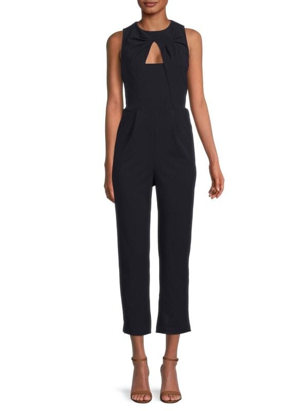 

Комбинезон Calvin Klein из крепа twist, черный