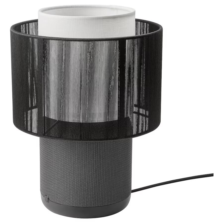 Настольная лампа Ikea Symfonisk Speaker With Wifi Canvas, черный техника для дома eglo настольная лампа townshend с абажуром