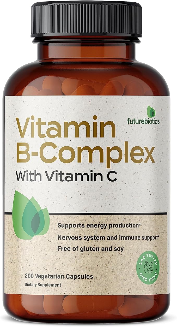 Комплекс витаминов группы B Futurebiotics With Vitamin C, 200 капсул futurebiotics triple play витамин к 60 капсул