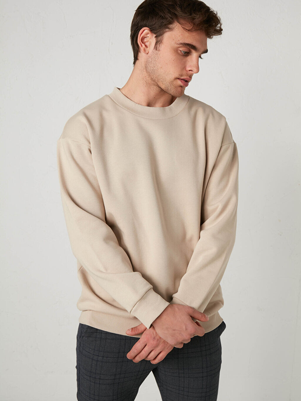 

Толстовка оверсайз с круглым вырезом LCW Casual