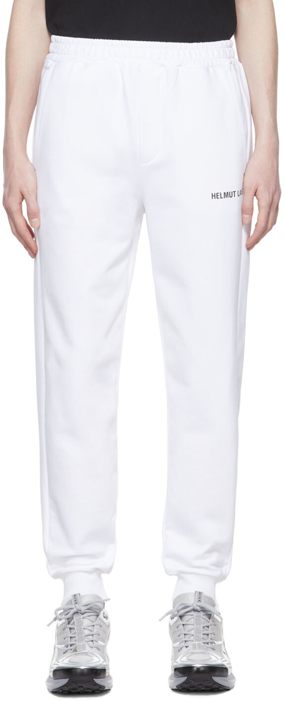

Белые хлопковые брюки для отдыха Helmut Lang