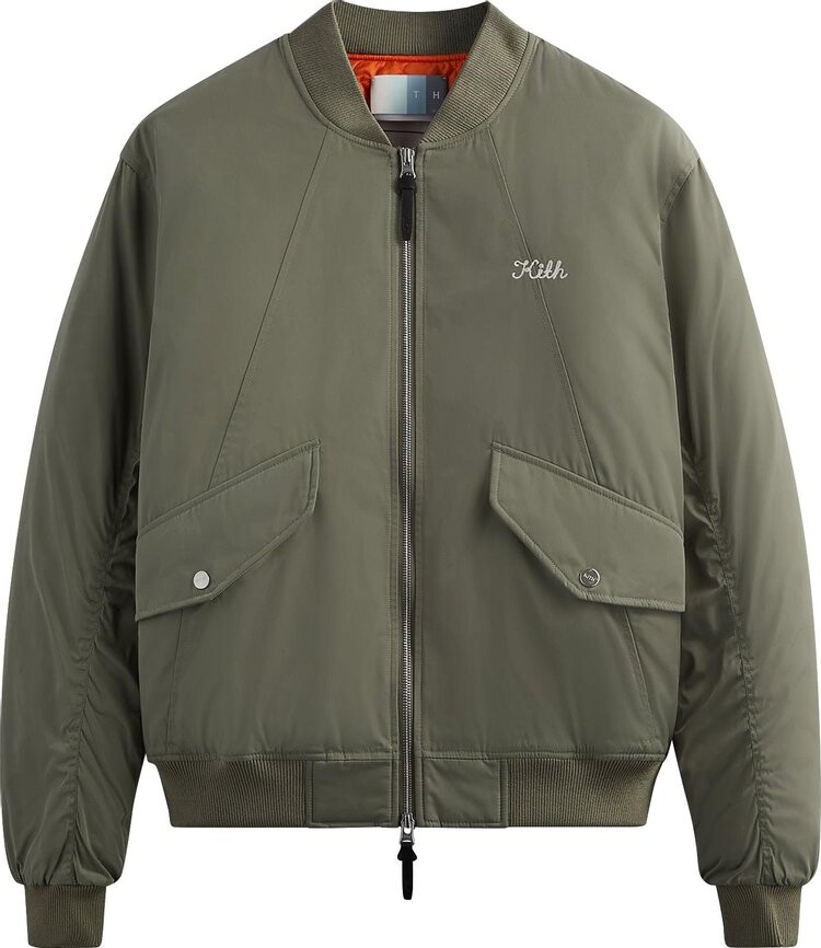 

Куртка Kith Dumont Flight Bomber Jacket 'Flagstaff', зеленый