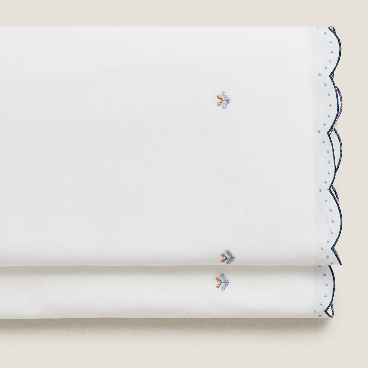 

Простыня Zara Home Floral Embroidery, белый