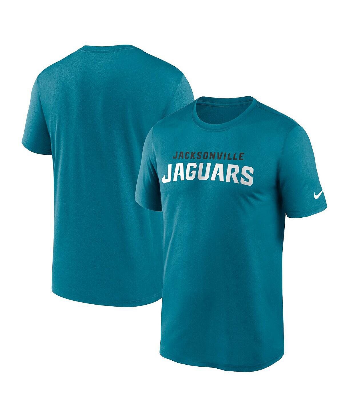 

Мужская бирюзовая футболка jacksonville jaguars legend wordmark performance Nike, бирюзовый