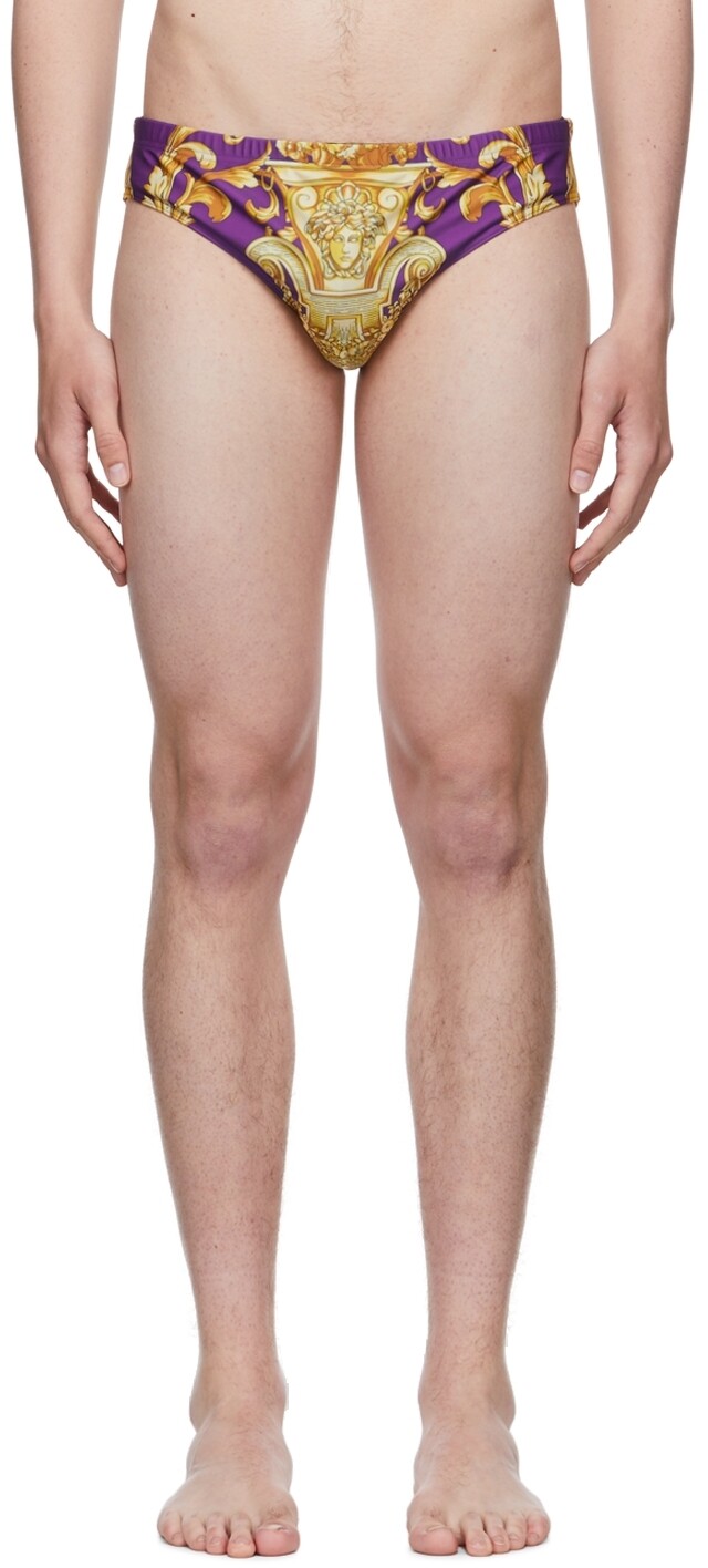 

Пурпурные плавки из полиэстера Versace Underwear