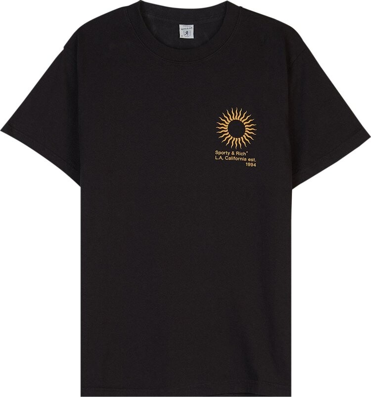 

Футболка Sporty & Rich Sunny T-Shirt 'Black/Gold', черный