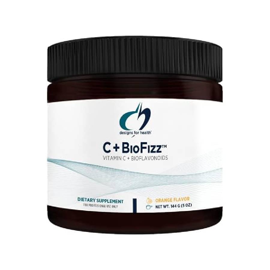 Витамин C с биофлавоноидами в порошке Designs for Health C + BioFizz, 144 г visolvit junior шипучий порошок со вкусом апельсина 10 пакетиков