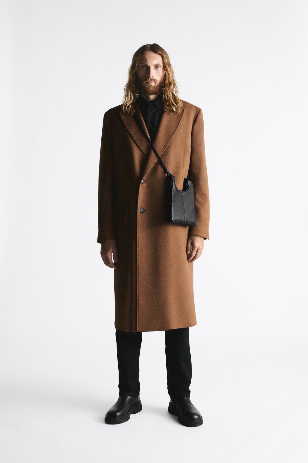 

Мини-сумка через плеч ZARA, черный