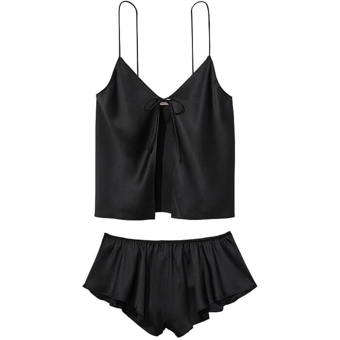 

Пижама Victoria's Secret High-Leg Satin, черный