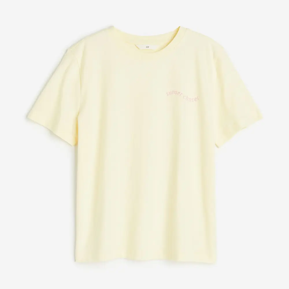 

Футболка H&M Cotton Sunset Chaser, светло-желтый