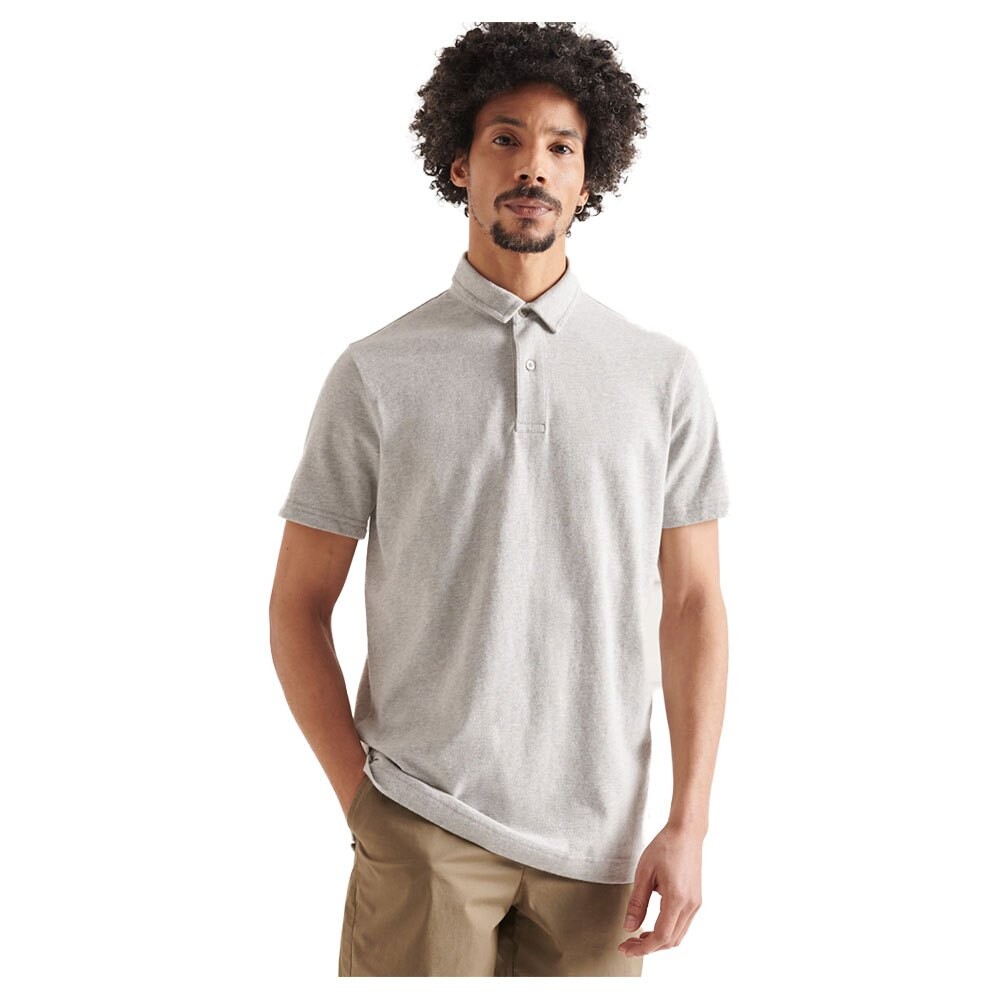 

Поло с коротким рукавом Superdry Organic Cotton Studios, серый