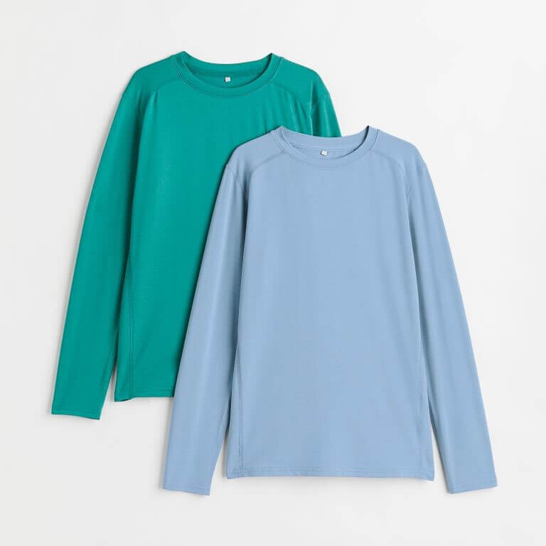 

Комплект из двух тренировочных топов H&M, бирюзовый/голубой