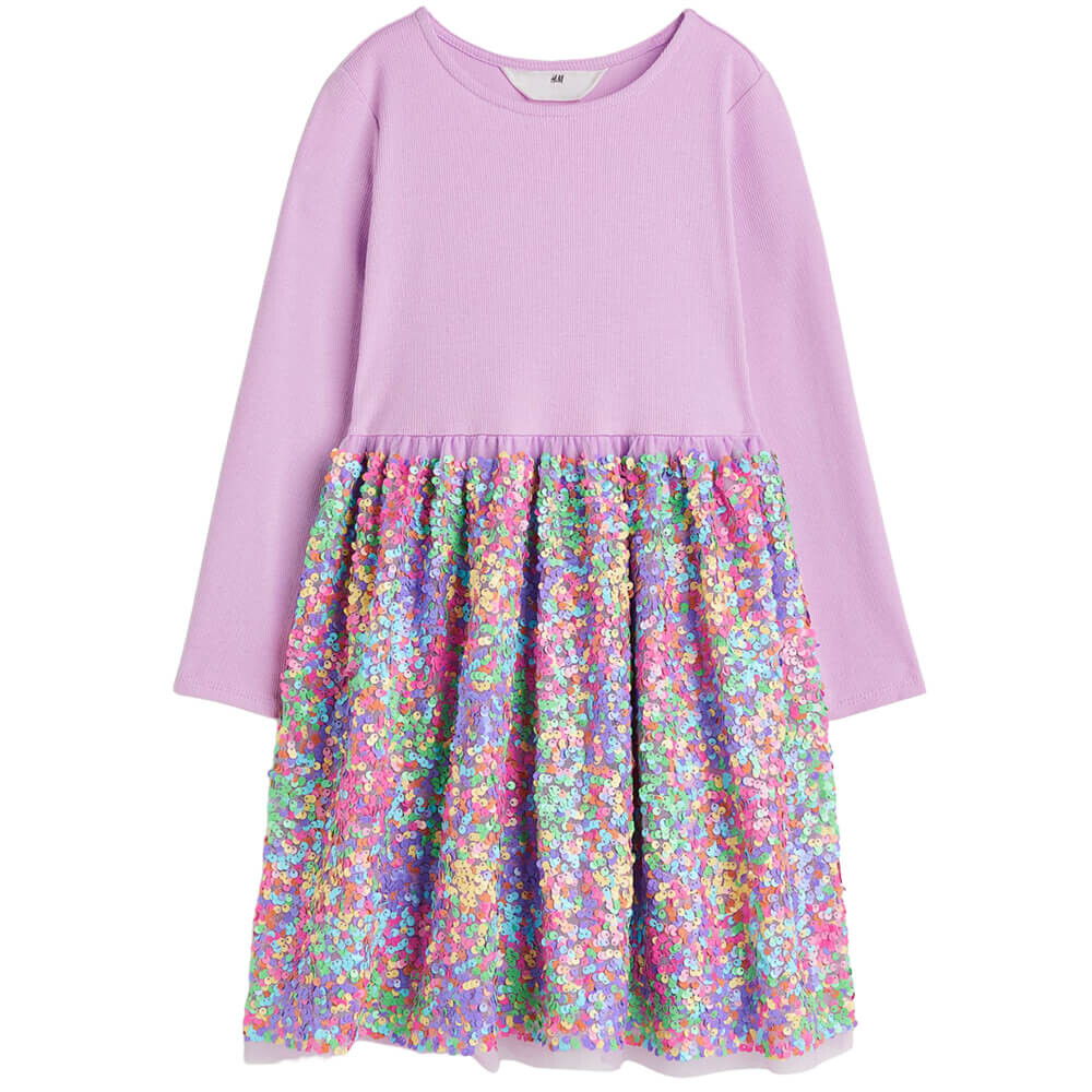 

Платье H&M Sequined Jersey, светло-фиолетовый