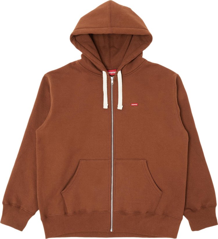 

Толстовка Supreme Small Box Drawcord Zip Up Hooded Sweatshirt 'Brown', коричневый