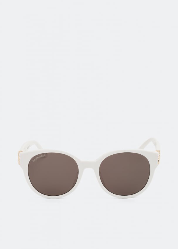 Солнечные очки BALENCIAGA Dynasty round sunglasses, белый