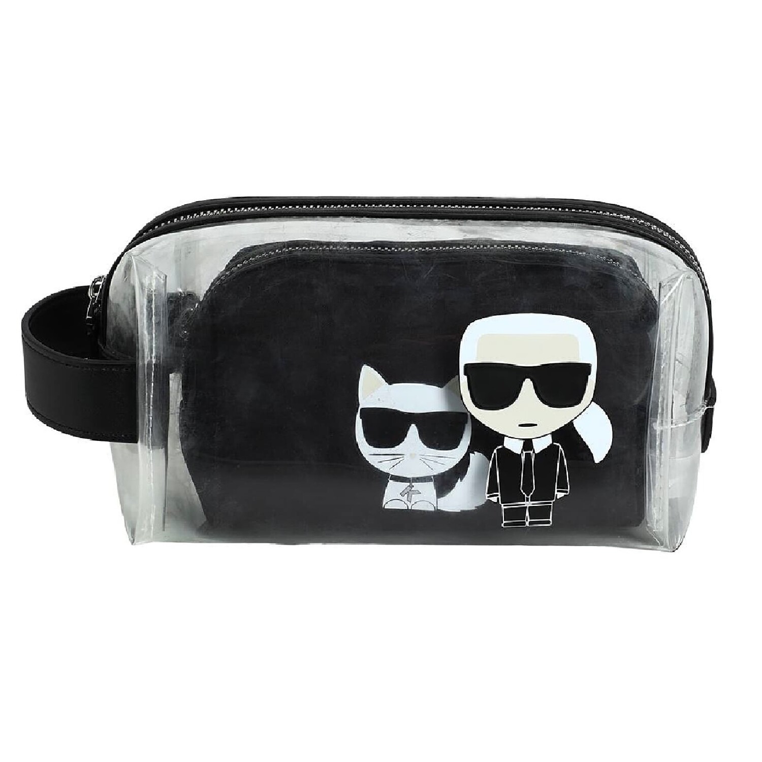 

Комплект дорожных косметичек Karl Lagerfeld K/ikonik Nylon, 2 предмета, черный