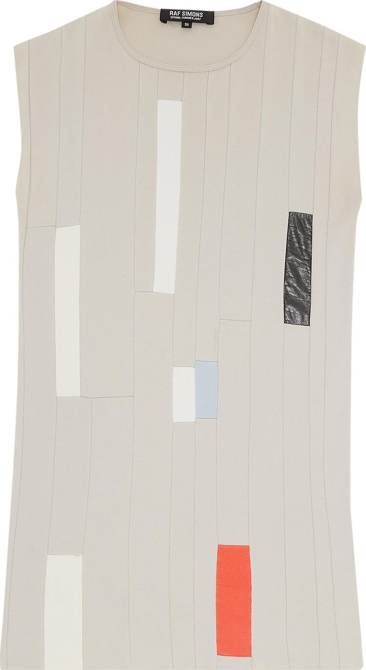 

Топ Vintage Raf Simons Patchwork Sleeveless Top 'Beige', кремовый, Бежевый