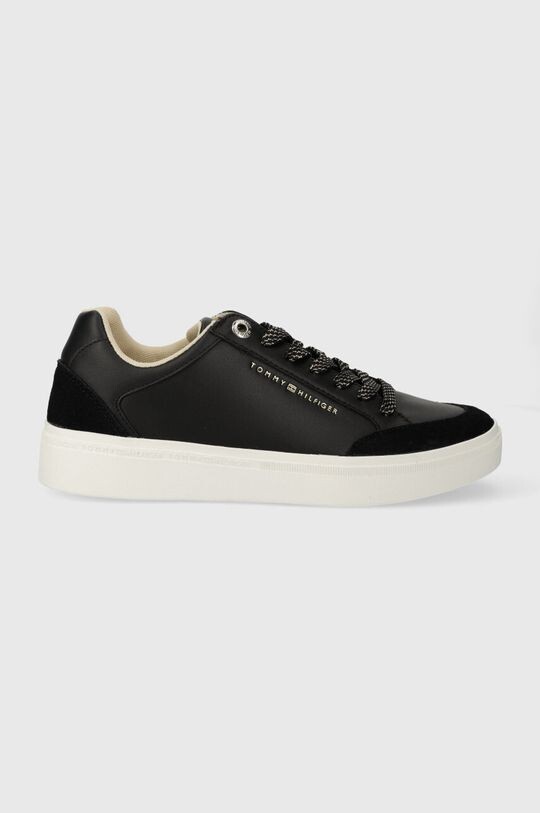 Кожаные кроссовки SEASONAL COURT SNEAKER Tommy Hilfiger, черный низкие кроссовки seasonal court tommy hilfiger черный