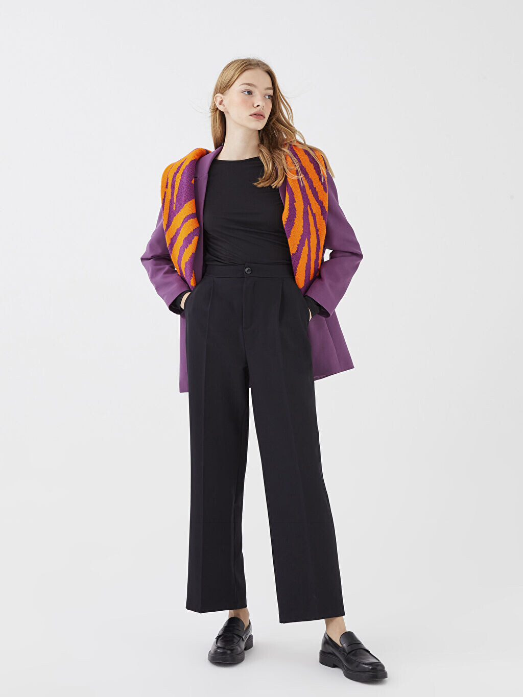 

Удобные прямые женские брюки LCW Casual, Черный