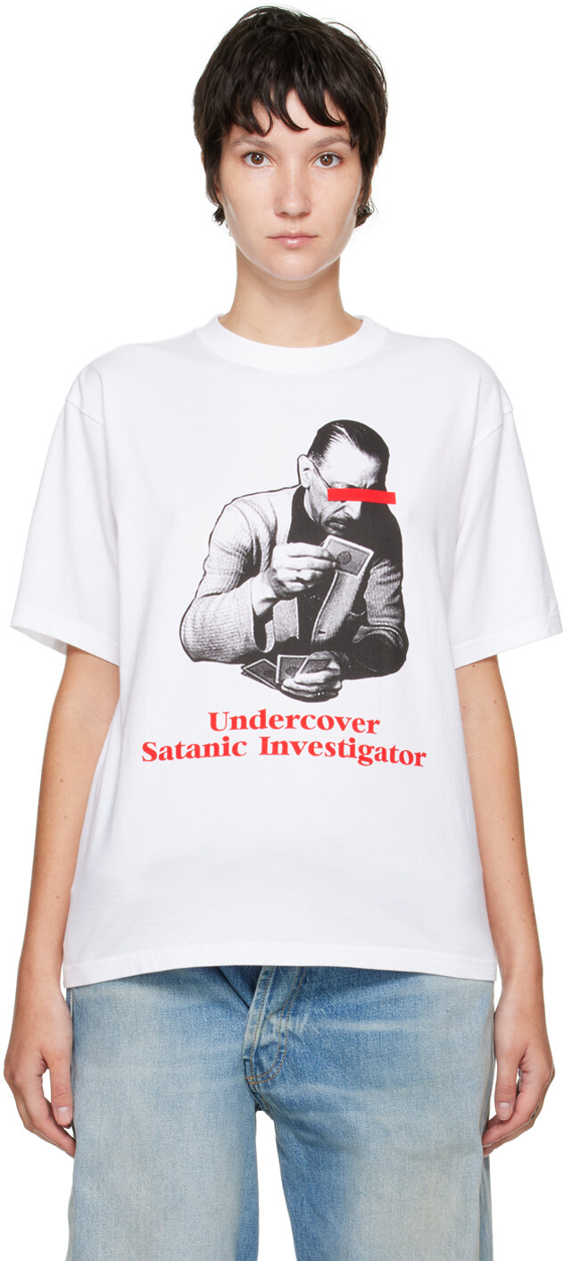 

Белая футболка с рисунком Undercover