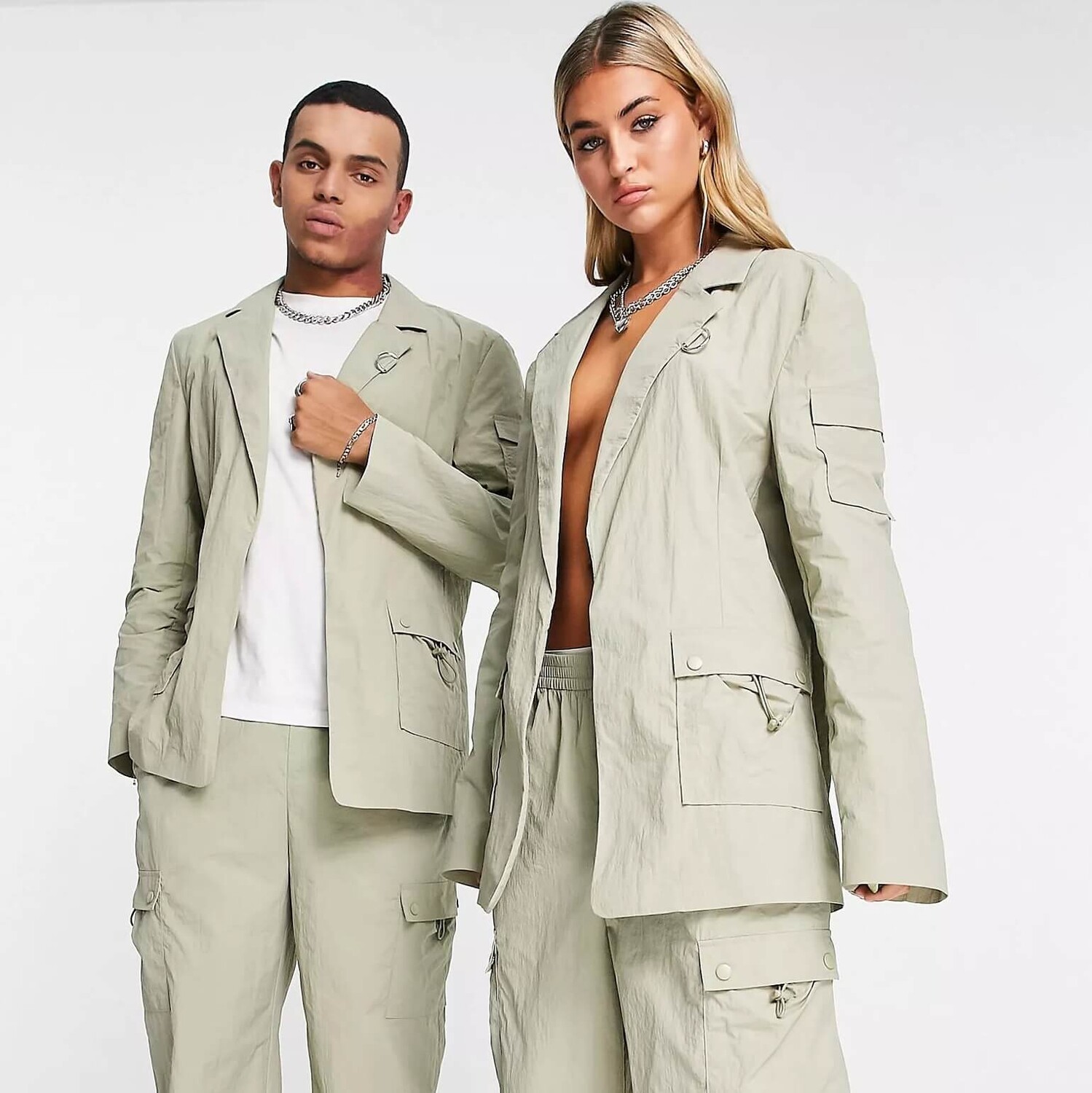 

Блейзер Collusion With Hard Wear Details Unisex, светло-зеленый