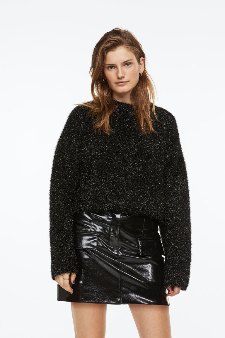 

Блестящий свитер H&M, черный