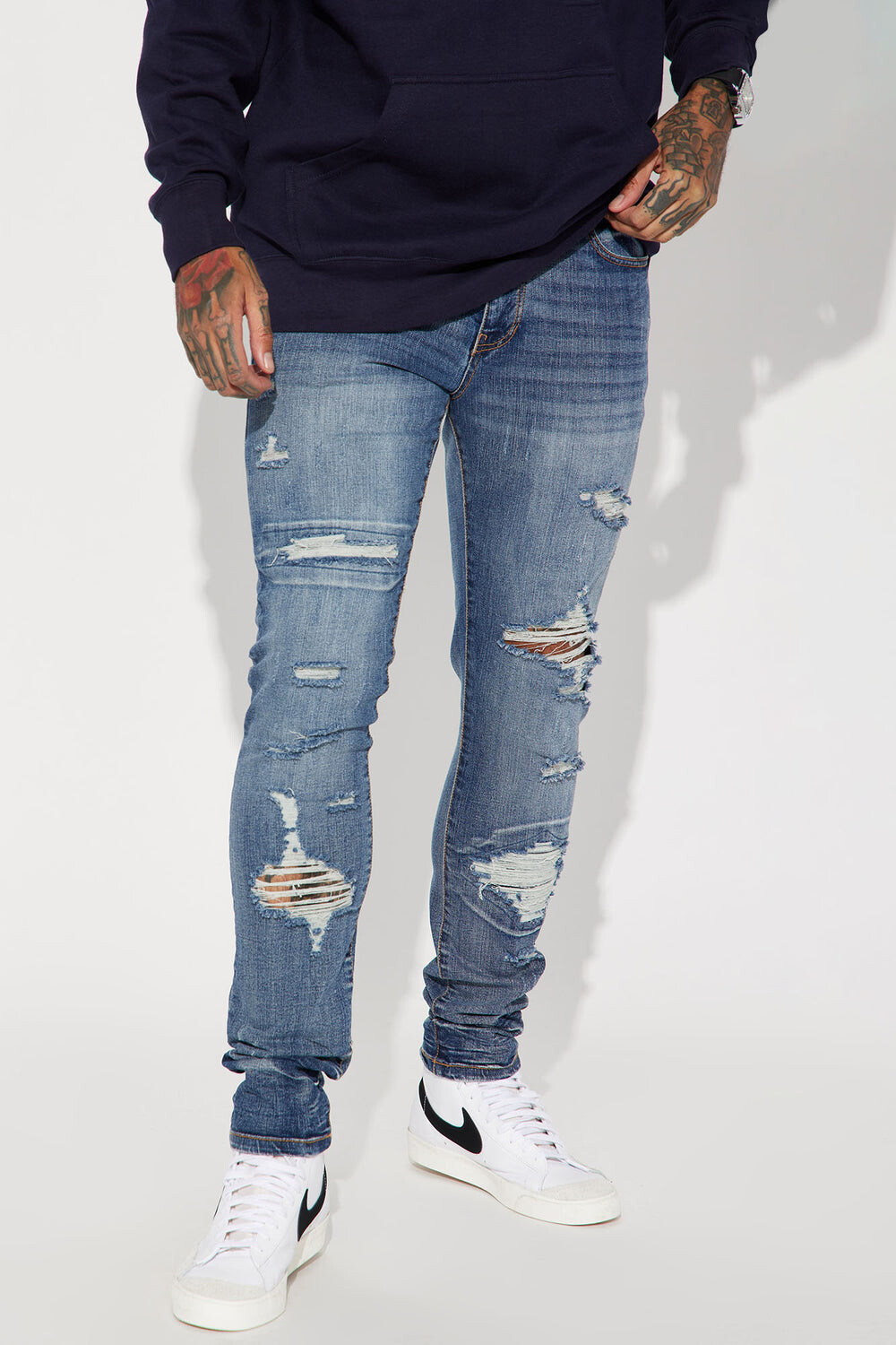 

Джинсы скинни Fashion Nova FNMH1230, синий