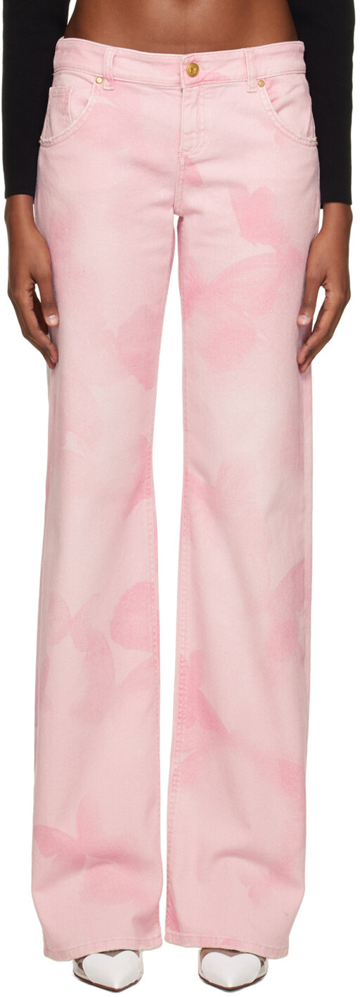 

Розовые джинсы-бойфренды Blumarine